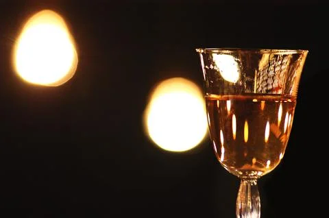 Drink Glass on table Stock Photos