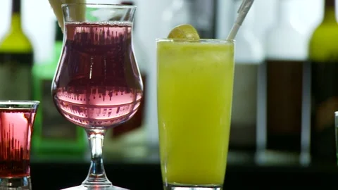 Drink glasses Stock Footage 167546709