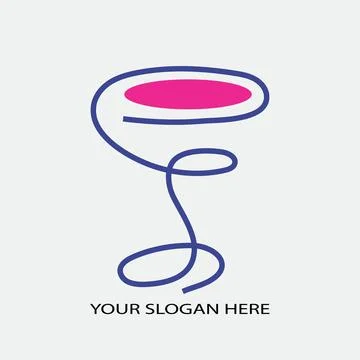 Drink Glasses Logo Stock Illustration