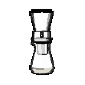 Drink ice drip coffee pixel art vector illustration Stock Illustration