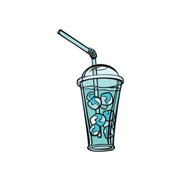 Drink with ice Stock Illustration