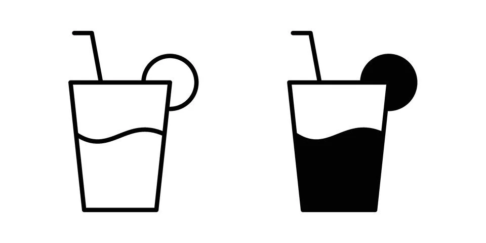 Drink icon Illustration set. Vector Eps10 for apps Stock Illustration