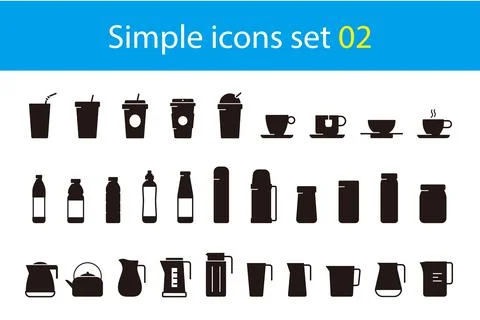 Drink icon set, designed for web and app Stock Illustration