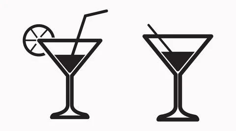 Drink Icon Set. Stock Illustration