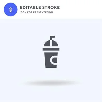 Drink icon vector, filled flat sign, solid pictogram isolated on white, logo 스톡 일러스트