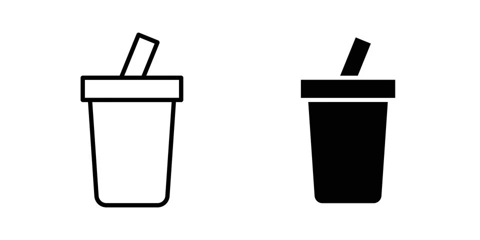 Drink icon vector, illustration icon set Stock Illustration
