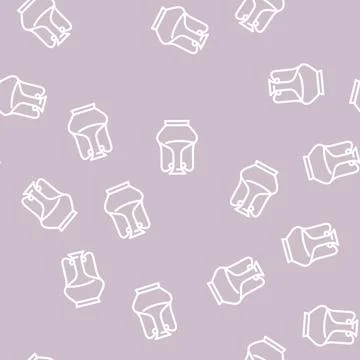 Drink jug line vector seamless pattern Stock Illustration