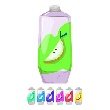 Drink juice bottle cartoon vector graphic Stock Illustration