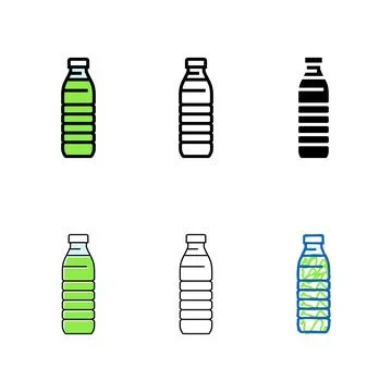 Drink juice plastic bottle concepts color icon vector Stock Illustration