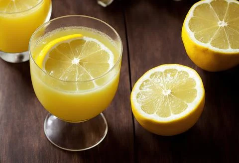 Drink with lemon juice. Stock Illustration