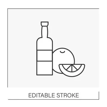 Drink line icon Stock Illustration