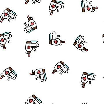 Drink with maple syrup vector seamless pattern Illustrazione stock