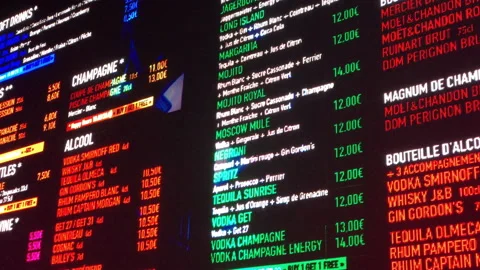 Drink Menus Video stock 200439315