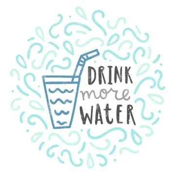 Drink more water. Stock Illustration