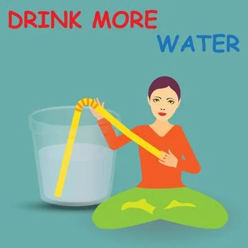 Drink more water Stock Illustration