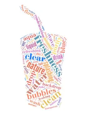 Drink outline, word cloud concept Stockillustratie