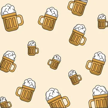 Drink pattern theme wallpaper Stock Illustration