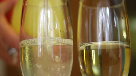 Drink poured into a glass Stock Footage 43191985