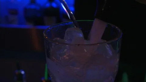 Drink pouring at bar Stock Footage 90466384