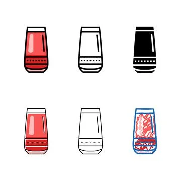 Drink raspberry fruit berry color minimal icon vector イラスト素材