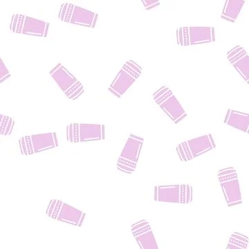 Drink raspberry fruit berry glyph seamless pattern Stock Illustration