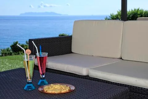 Drink on the sea Stock Photos