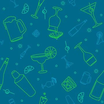 Drink Seamless background Stock Illustration