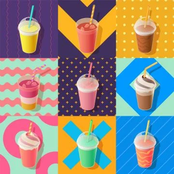 Drink set Stock Illustration