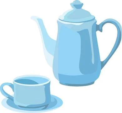 Drink Set Utensil Vector Stock Illustration