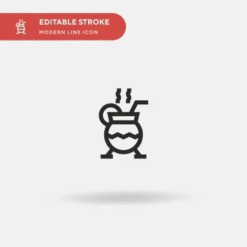 Drink Simple vector icon. Illustration symbol design template for web mobile  库存插图