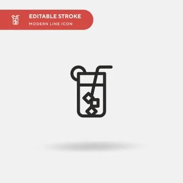 Drink Simple vector icon. Illustration symbol design template for web mobile  Stock Illustration