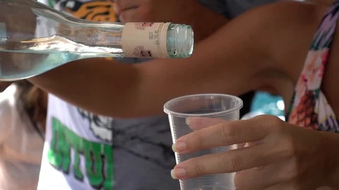 Drink slow motion Stock-Footage 129823289