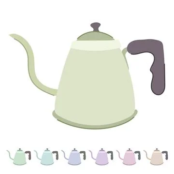 Drink steel drip kettle vector cartoon graphic Stock Illustration