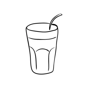 Drink with a straw Stock Illustration