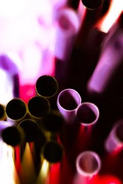 Drink straws Stock Photos