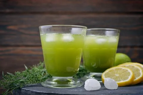 Drink with tarragon Stock Photos