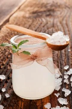 Drink from tibi crystals. Stock Photos