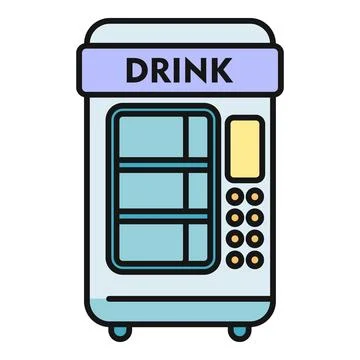 Drink vending machine offering automated self service beverages Stock-Illustration