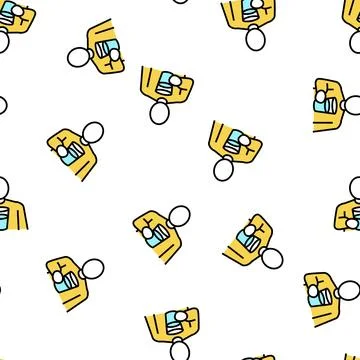 Drink water, thirst vector seamless pattern Stock Illustration