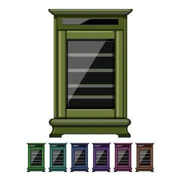 Drink wine cabinet cartoon vector graphic Stock Illustration