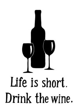 Drink the wine Illustrazione stock