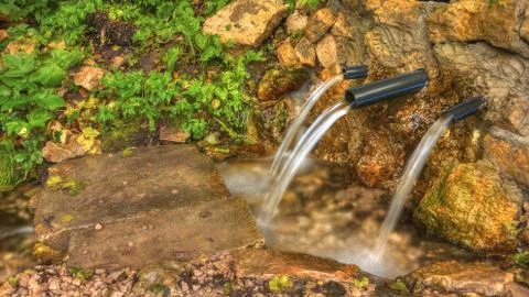 Drinkable spring water Stock Photos