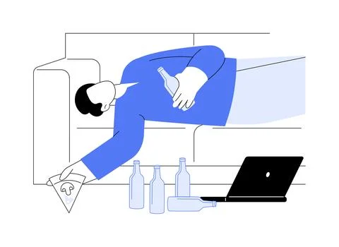 Drinking alcohol isolated cartoon vector illustrations. Ilustración de archivo
