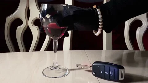 Drinking and driving concept. Stock Footage 174307452