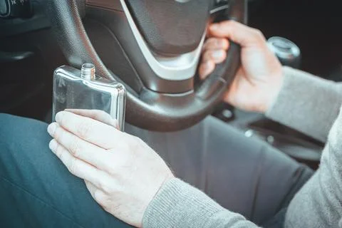 Drinking and driving, drunk driver, sobriety check of drivers.  Stock Photos