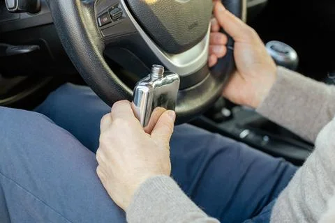 Drinking and driving, drunk driver, sobriety check of drivers.  Stock Photos