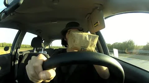 Drinking and driving V2 - HD Stock Footage 12405477