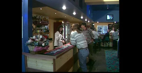 Drinking Beer at Pub – Australia (1990s) Stock Footage 317804248