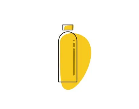 Drinking bottles Icon on white background in vector illustration Stock Illustration