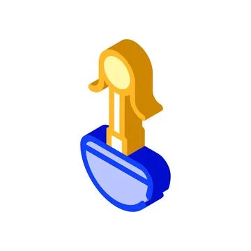 Drinking bowl for cat isometric icon vector illustration Stock Illustration